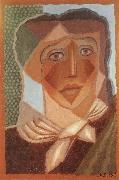 The fem wearing the scarf Juan Gris